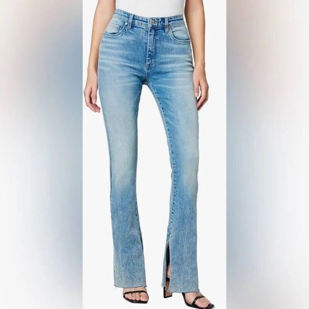 BLANKNYC women's SZ 25 Hoyt High-Rise Mini Flare Jeans organic cotton